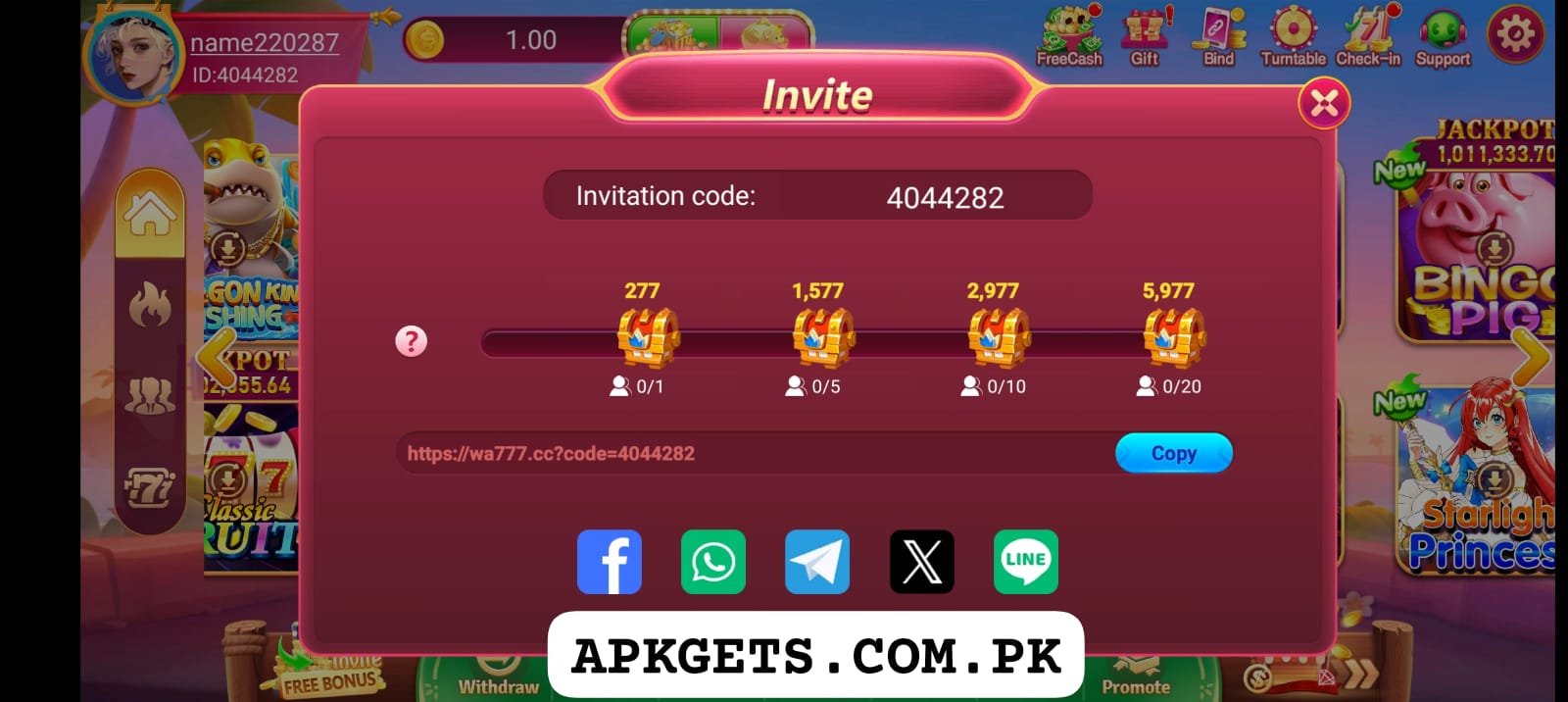 Wa777 Game Refral Bonuses